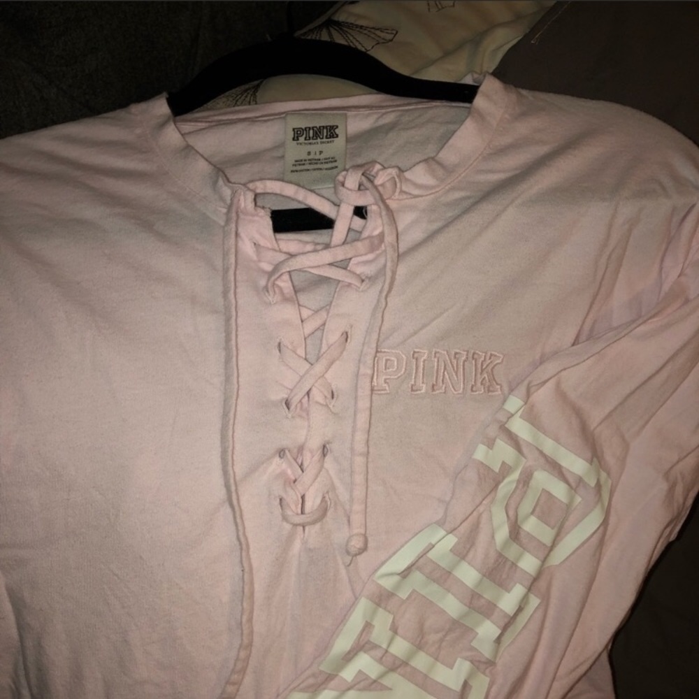 VS PINK Lace-up Long Sleeve
